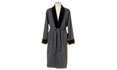 Homewear leichter Morgenmantel Nadelstreifen