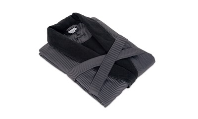 Homewear leichter Morgenmantel Nadelstreifen
