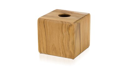 Kosmetiktuchbox, quadratisch Teakholz