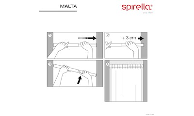 DUSCHSTANGE MALTA BRIGHT FINISH 125-220