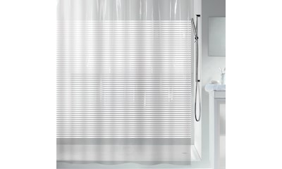 TEXT. DUSCHVORHÄNGE PEVA 180X200CM PARALLEL WEISS