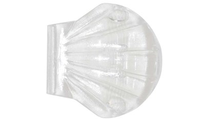 Wandfixierung für Duschvorhang Shell-Clip Crystal (2 Stück)