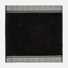 Möve Frottiertuch Fischgrat Brooklyn, 50 x Baumwolle 10% 85% Leinen Viskose 5% Nature Black, / 100 cm