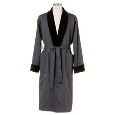 Homewear leichter Morgenmantel Nadelstreifen