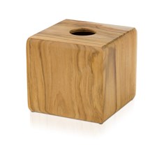 Kosmetiktuchbox, quadratisch Teakholz