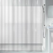 TEXT. DUSCHVORHÄNGE PEVA 180X200CM PARALLEL WEISS