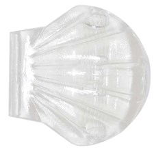 Wandfixierung für Duschvorhang Shell-Clip Crystal (2 Stück)