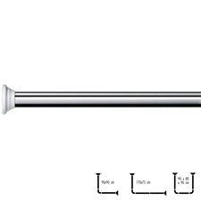 Federstange, Ø bis Spirella 220 Gerade einklemmen Chrom, ausziehbar 25 125 cm mm zum Duschvorhangstange Decor,