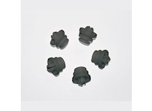 Gleiter für Druckknopfsystem Schwarz (5 Stück)