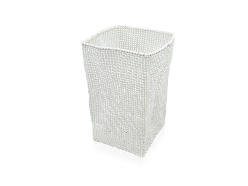 Möve Wäschebehälter Korb gross 33 x 33 x 51 cm Tube, Off White, 55 Liter