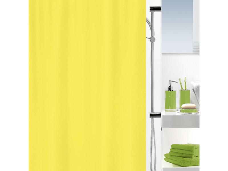 Zubehör für Spirella Duschvorhang Primo Yellow Gelb, Textil, 120 x 200 cm